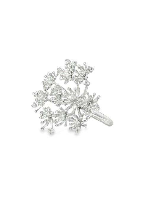 Dandelion crystal ring GOCCIAZZURRA JEWELS | ANDANDELIONRODIOBIANCO
